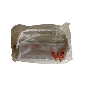 Whataburger Clear White Mesh Pouch Bag White Strap Logo Fanny Pack